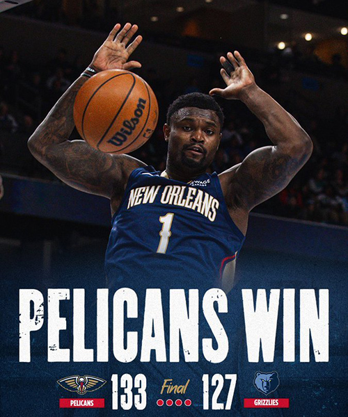 01月24日 NBA常规赛 鹈鹕vs灰熊 全场录像及集锦