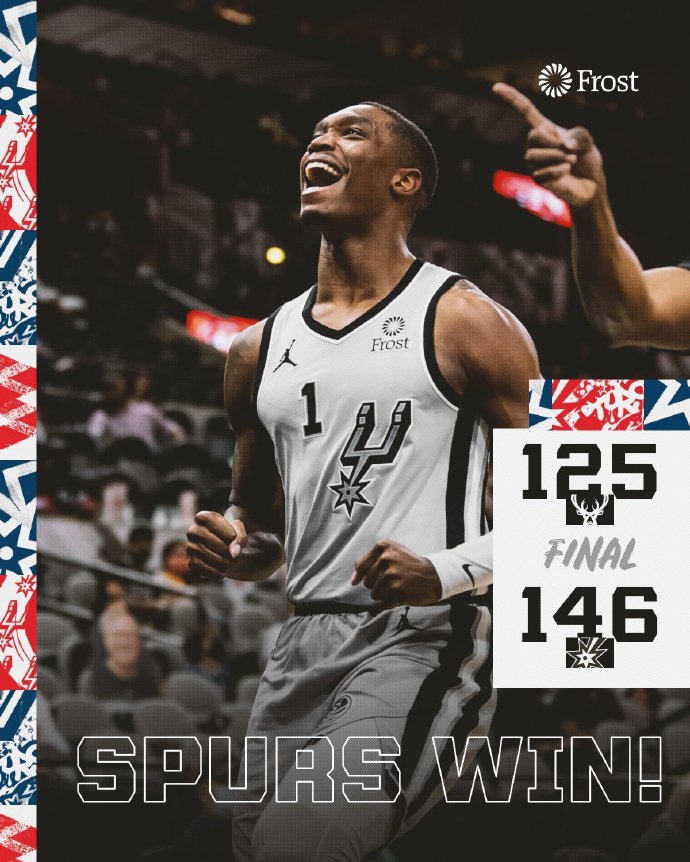 马刺146-125大胜雄鹿  <a href=/qiuxingmf/lanqiumf/124.html target=_blank class=infotextkey>穆雷</a>21+9 字母哥28分