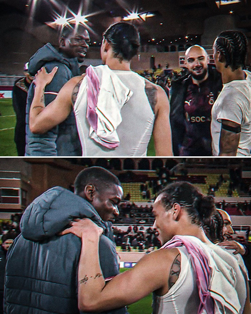 欧冠重逢！博格<a href=/zuqiumf/barcelona/ target=_blank class=infotextkey>巴萨</a>内场边寒暄，曼市德比旧将再聚首